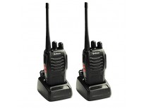 Galwad-888S Walkie Talkie 2pcs in One Box with Rechargeable Battery Headphone Wall Charger Long Range 16 Channels Two Way Radio (2pcs radios)