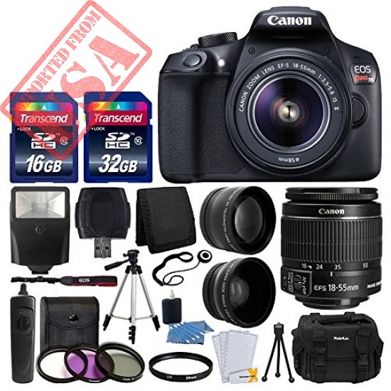 BUY HIGH QUALITY CANON EOS REBEL T6 DIGITAL SLR CAMERA WITH 18-55MM EF-S F/3.5-5.6 IS II LENS + 58MM WIDE ANGLE LENS + 2X TELEPHOTO LENS + FLASH + 48GB SD MEMORY CARD + UV FILTER KIT + TRIPOD + FULL ACCESSORY BUNDLE IMPORTED FROM USA