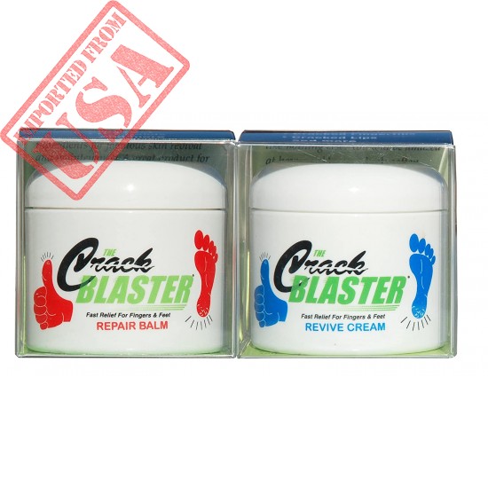 Crack Blaster Repair - Cracked Skin, Heel, Finger Healing Balm and Crack Blaster Revive Dry Skin and Body Cream