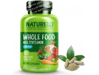 NATURELO Whole Food Multivitamin for Men - with Vitamins, Minerals, Organic Herbal Extracts - Vegetarian - for Energy, Brain, Heart, Eye Health - 120 Vegan Capsules