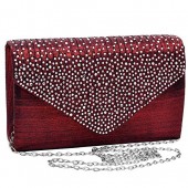 Buy Jubileens Ladies Large Evening Satin Bridal Diamante Ladies Clutch Online in Pakistan