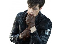 fioretto mens driving leather gloves harley fingerless gloves shop online in pakistan