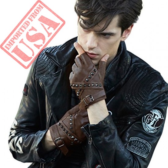 fioretto mens driving leather gloves harley fingerless gloves shop online in pakistan