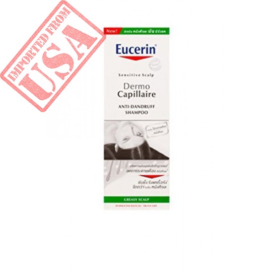 Imported Eucerin Dermo Capillaire Anti-Dandruff Gel Shampoo For Sensitive Greasy Scalp For Women Made In USA
