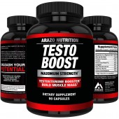 TESTOBOOST Test Booster Supplement - Natural Herbal Pills - Boost Muscle Growth - Arazo Nutrition USA Sale in Pakistan