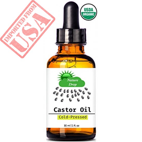 nature drops organic castor oil 100% usda certified pure cold pressed hexane shop online in pakistan