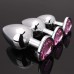 AKStore 3 Pcs Luxury Jewelry Design Fetish Heart Metal Anal Butt Plug Fantasy Sex Restraints Bondage SM Jewelry Butt Plug - Large Medium Small Anal Stimulation Sex Toy for Unisex Masturbation(Pink)