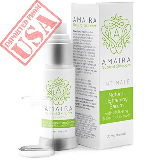 Amaira Intimate Lightening Serum Bleaching Cream - Skin Whitening for Sensitive Spots, Private Parts, Dark Spots - Gentle Kojic Acid Formula for All Skin Types (2017 Formula)