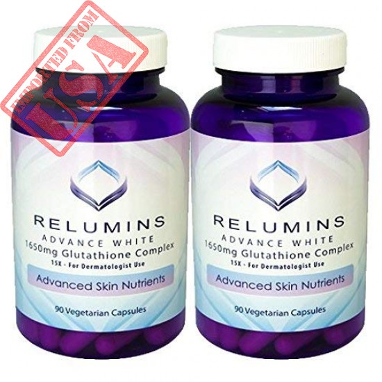 Buy Imported Relumins Advance White 1650mg Glutathione Complex - 15x Dermatologic Formula from USA