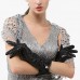 womens italian lambskin leather glove winter warm long fleece lining gloves shop online in pakistan