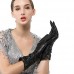 womens italian lambskin leather glove winter warm long fleece lining gloves shop online in pakistan