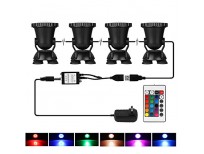 Buy Lemon Best Set of 4 Remote Control 36 LED Submersible Lamp Underwater Aquarium Spot imported from USA