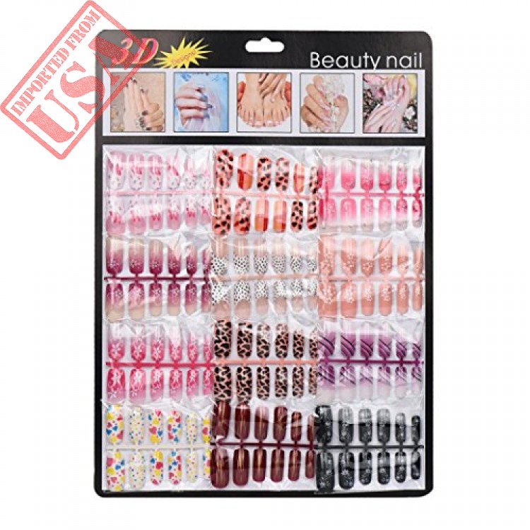 Buy AMOK STORE Set of 20 Reusable Artificial Fake Nails With Glue for Women  And Girls (076) Online at Low Prices in India - Amazon.in