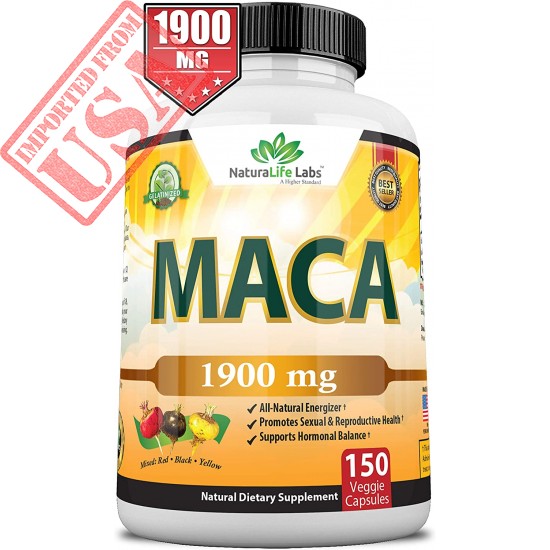 Organic Maca Root Black, Red, Yellow 150 Vegan Capsules Peruvian Maca Root Gelatinized 100% Pure Non-GMO