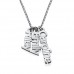 Get online Premium Quality Vertical Silver Necklace in Pakistan 