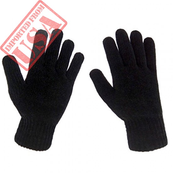 lethmik mens winter thick gloves black knit with warm wool lining shop online in pakistan