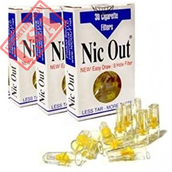 Nic-Out Cigarette Filters 3 Packs (90 Filters) Smoking Free Tar & Nicotine Disposable Nicout Holders for Smokers DON'T QUIT SMOKING Nicfree