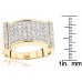 LUXURMAN Rings for Men Unique 14k Gold Mens Natural Diamond Band for Him (1.25 Ct, G-H Color)