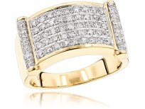 LUXURMAN Rings for Men Unique 14k Gold Mens Natural Diamond Band for Him (1.25 Ct, G-H Color)