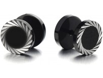 Buy Original Imported Black Stainless Steel Men Earrings Online in Pakistan