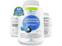 Liposomal Glutathione Softgels NO-Taste - Pure Reduced Setria® Glutathione 500mg - Liver Detox, Brain Function - China-Free Glutathione, Soy-Free Gluten-Free Dairy-Free Non-GMO - 60 Softgels