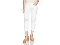 7 For All Mankind Women's Josefina Boyfriend Jean, White Timeless 3, 23