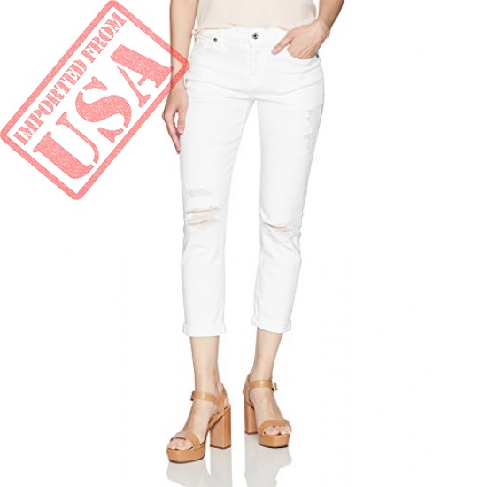 7 For All Mankind Women's Josefina Boyfriend Jean, White Timeless 3, 23