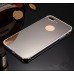 High Quality iphone iPhone 7 Plus Sparkle Mirror case + Aluminum Metal Frame Bumper Hard PC Back Cover Case