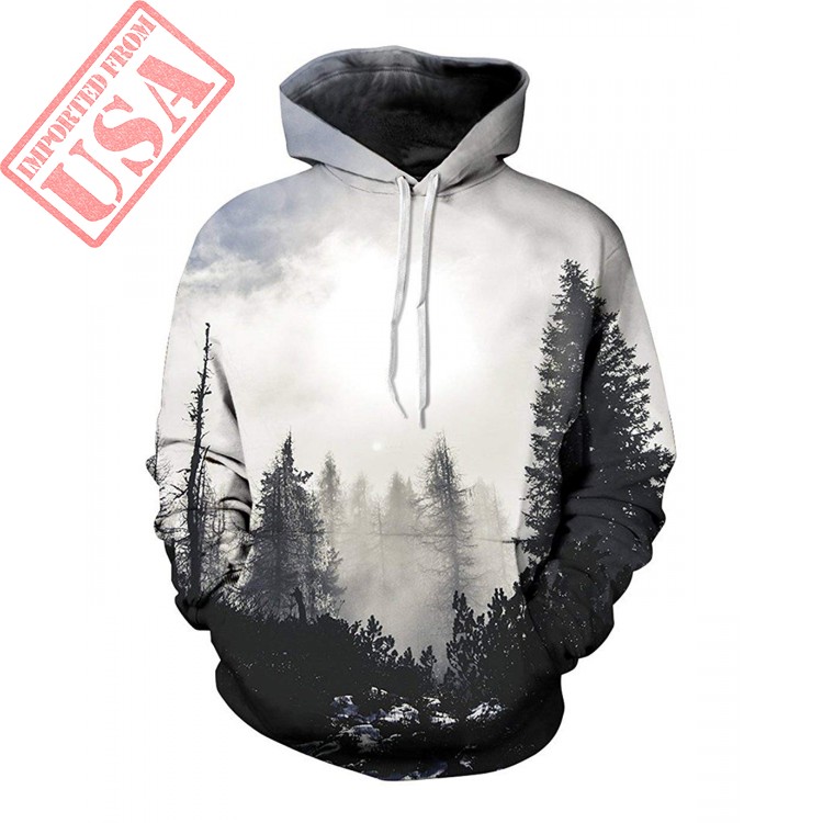 sankill Unisex 3D Digital Pullover Sweatshirt Printed Hoodies Funny Hooded Sweatshirt Pockets