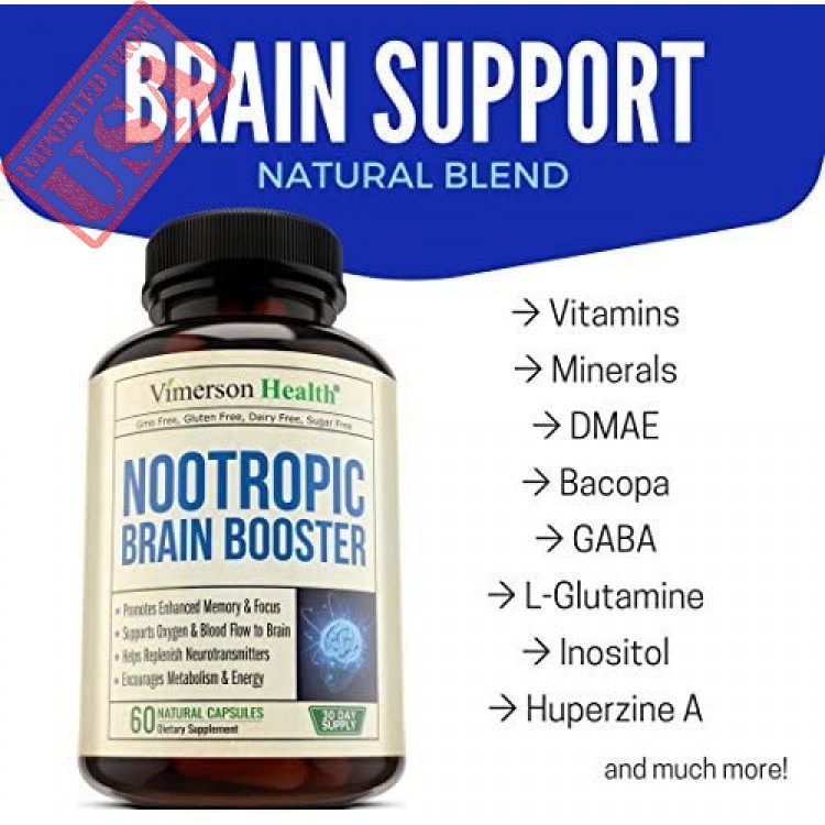 Nootropic Brain Booster With Copper Memory Mind Focus Promotes