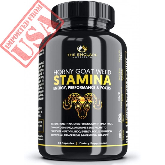 Premium Horny Goat Weed Extract for Men & Women - Maca Root, L-Arginine, Tongkat, Ginseng, Saw Palmetto. 1000mg Epimedium Icariins. Immune Support, Stamina, Energy Pills, Performance Herbal Supplement