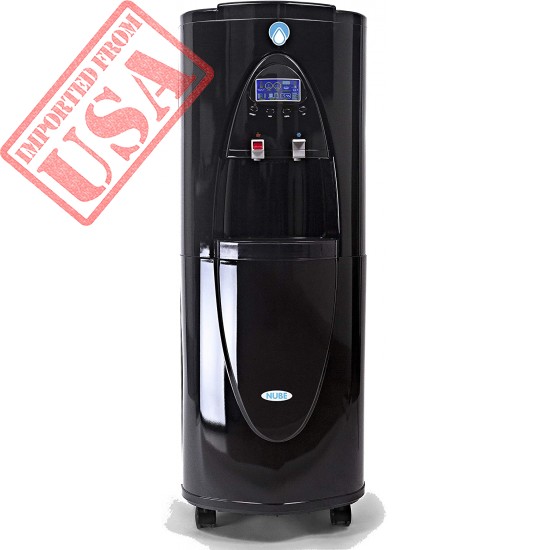 NUBE: Atmospheric Water Generator 8 gal/day - Alkaline + Ionized + Mineralized- Fluoride and Chlorine Free - Sustainable - Carbon + Osmosis Filter - UV - Cooler/Heater Dispenser - Dehumidifier (Black)