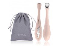SUNMAY Ionic Heated Eye Massager roller Wand, Sonic Eye Treatment Pen for Puffiness and Crow's Feet, Battery Operated (Included)