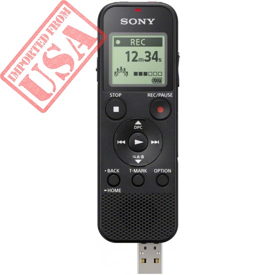 Sony ICD-PX370 Mono Digital Voice Recorder with Built-In USB Voice Recorder,black