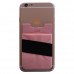 [Double Secure] Lid Credit Card Holder Stick on Wallet Discreet ID Holder Lycra Spandex Card Sleeves for Smartphones, iPhone Galaxy Cell Phone Wallet Case 3M Adhesive (Band Rose Gold)