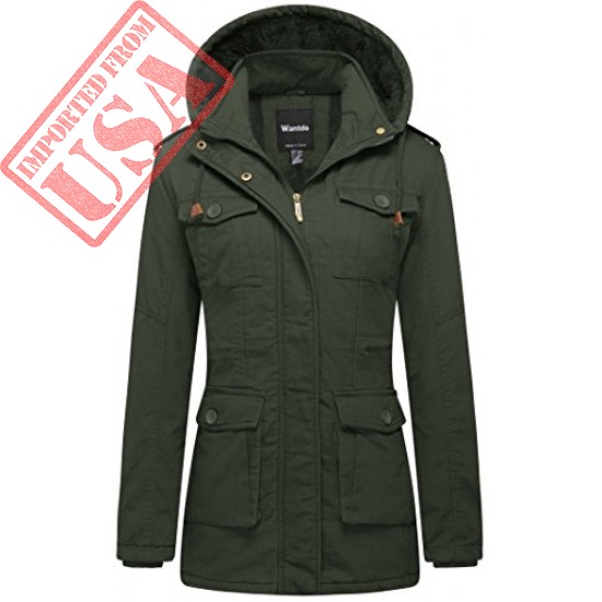 Shop online Premium Quality women`s Coats with removable Hood in Pakistan 