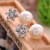 Vibola Pendant Fashion Women's Sterling Silver Snowflake Stud Earrings Jewelry Imported from USA