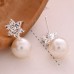 Vibola Pendant Fashion Women's Sterling Silver Snowflake Stud Earrings Jewelry Imported from USA