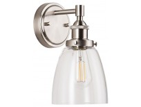 Fiorentino LED Industrial Wall Sconce – Brushed Nickel w/ Clear Glass sale in Pakistan