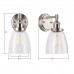 Fiorentino LED Industrial Wall Sconce – Brushed Nickel w/ Clear Glass sale in Pakistan