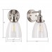 Fiorentino LED Industrial Wall Sconce – Brushed Nickel w/ Clear Glass sale in Pakistan