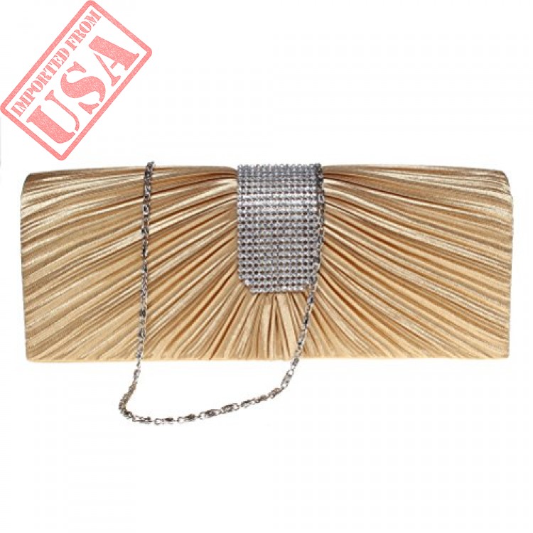 Fashion Road Evening Clutch, Womens Pleated Rhinestone Clutch Purses ...