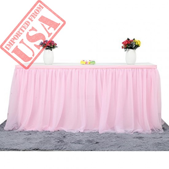 Shop Suppromo Pink Table Skirt Table Cloth for Rectangle or Round Table Imported from USA