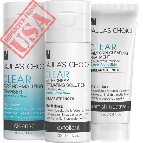 acne treatment skincare kit with face wash, blemish treatment paula's choice-clear regular sale in pakistan