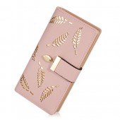 Buy Women's Long Leaf Bifold Wallet Leather Card Holder Online in Pakistan
