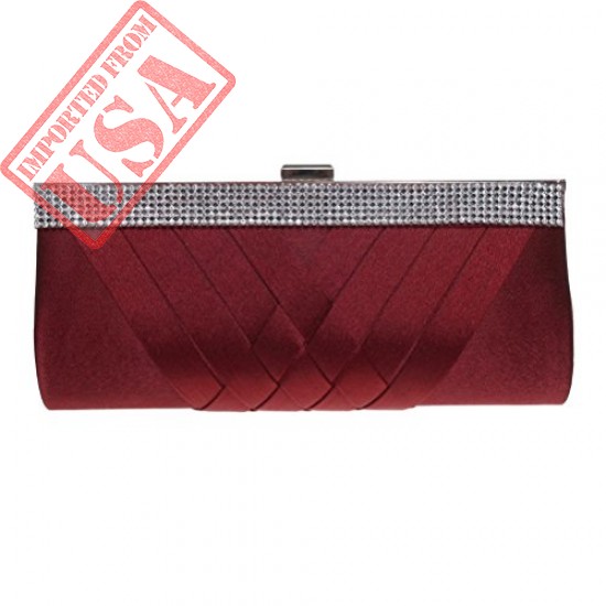 Buy Fashion Road Womens Elegant Silk Rhinestone Clutch Online in Pakistan