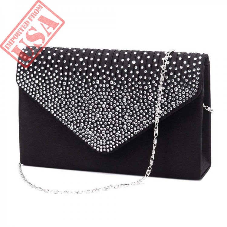 Nodykka Women Evening Envelope Rhinestone Frosted Handbag Party Bridal ...