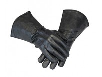leather gauntlet gloves long arm cuff shop online in pakistan