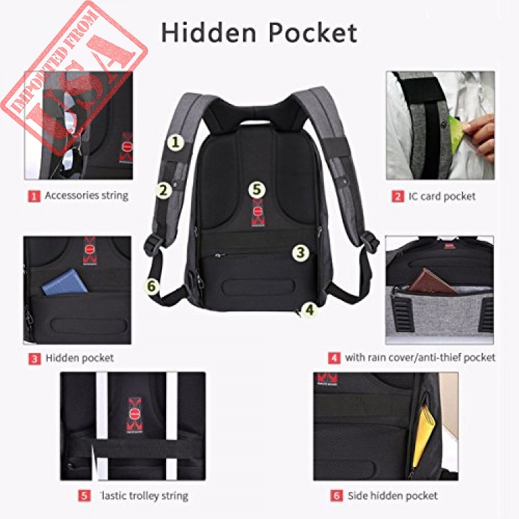 buy online laptop kopack waterproof anti-thief backpack usb charging ...