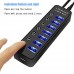 Buy Original 7 Port USB Data Hub with Power Adapter and Charging Port Imported from USA